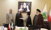 مراسم تکریم و معارفه مسئول حوزه نمایندگی ولی فقیه در سازمان منابع طبیعی برگزار شد