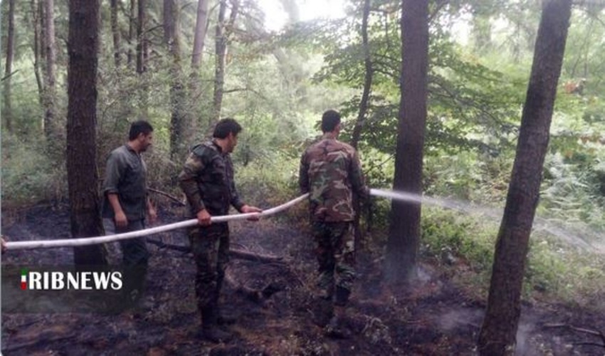 مهار آتش سوزی در سراوان رشت 