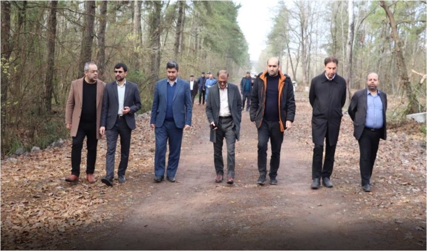 بازدید سرپرست اداره کل منابع طبیعی و آبخیزداری استان گیلان از روند اجرای پروژه بزرگ پارک 450 هکتاری لاکان رشت 