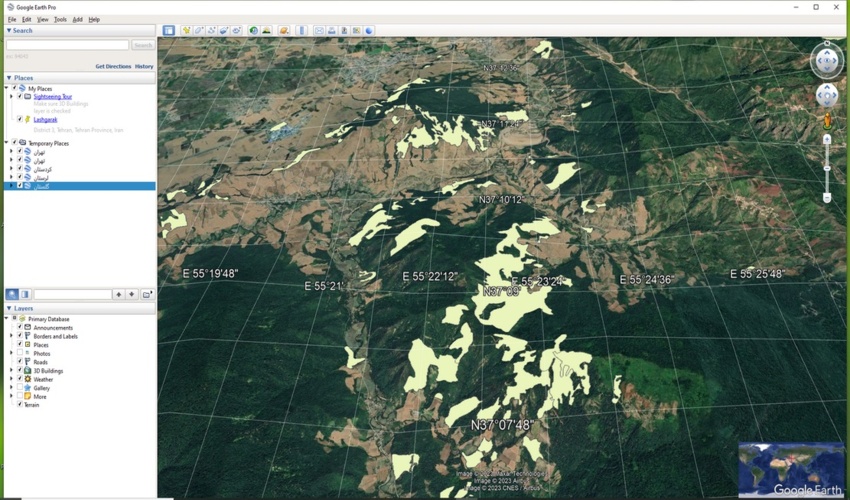 محدوده و نقاط جنگلکاری‌های پس از انقلاب اسلامی منتشر شد