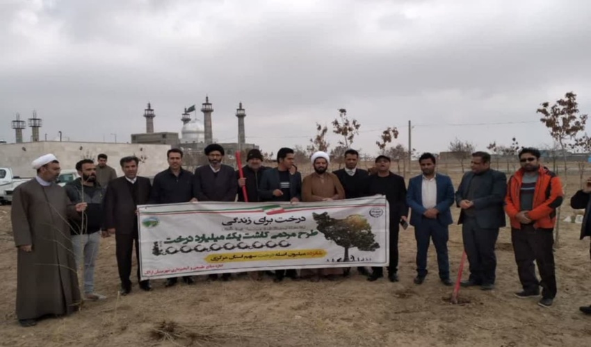 پویش نهالکاری صبح زیتون درمرکز تربیت وآموزش شهید طباطبایی مهر لوشان