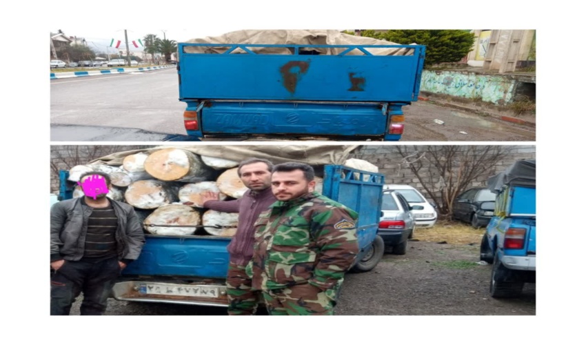 کشف وضبط چوب آلات قاچاق در شهرستان رودبار