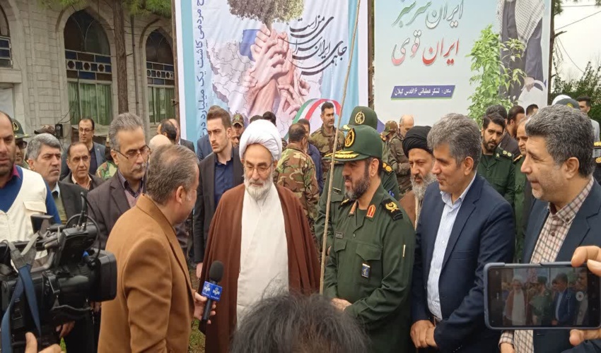 جشن ملی درختکاری در لشکر عملیاتی 16 قدس گیلان