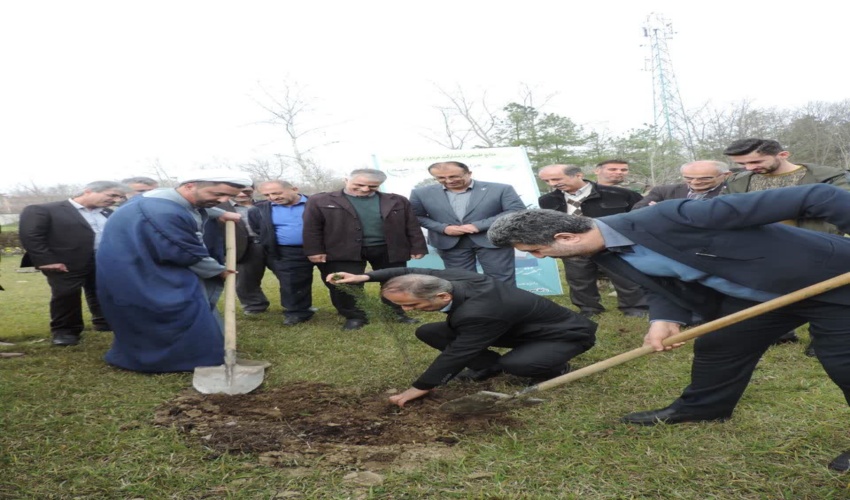گزارش تصویری از کاشت نهال در دانشکده منابع طبیعی گیلان 
