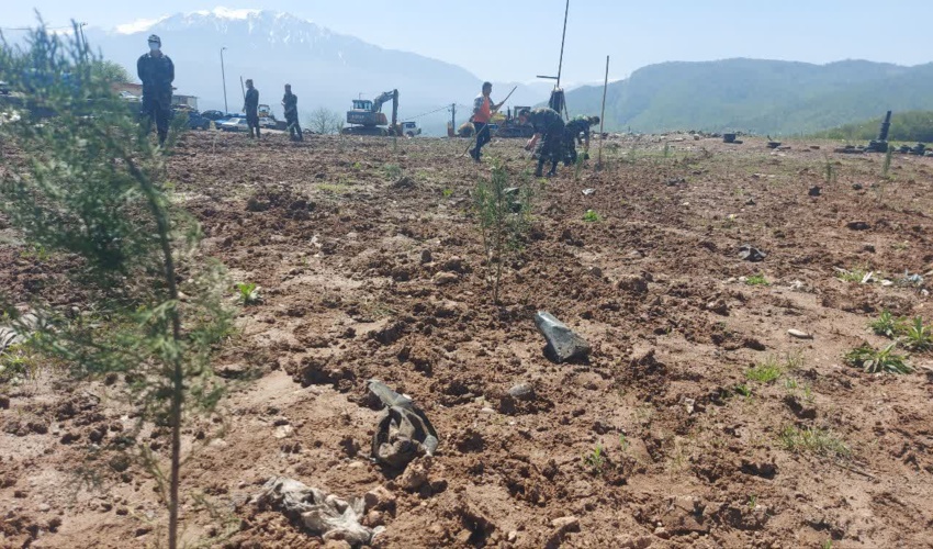 کاشت 1500اصله نهال در محدوده لندفیل سراوان رشت