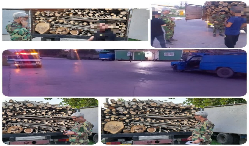 کشف وضبط چوب آلات قاچاق در شهرک صنعتی سپیدرود رشت